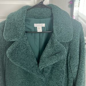 Rachel Zoe Dark Green Teddycoat